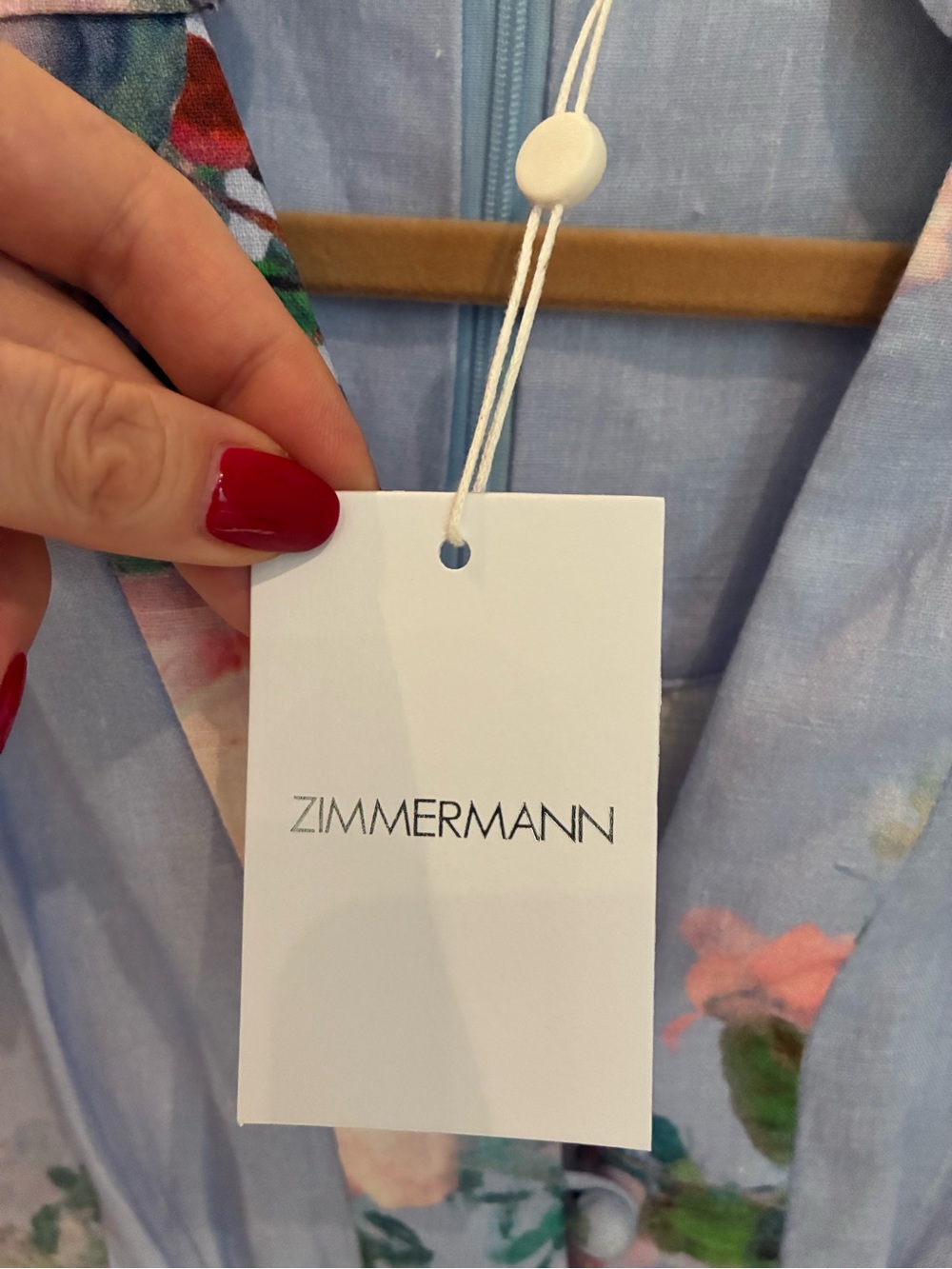 Zimmermann Lavender Floral Long-Sleeve Midi Dress - Picture 4 of 5